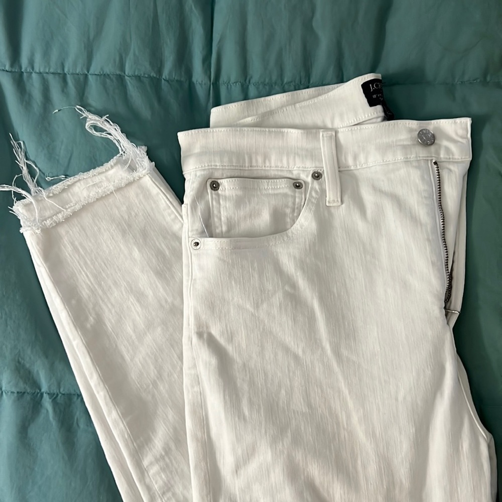J.Crew 10” White High-Rise Skinny Jeans